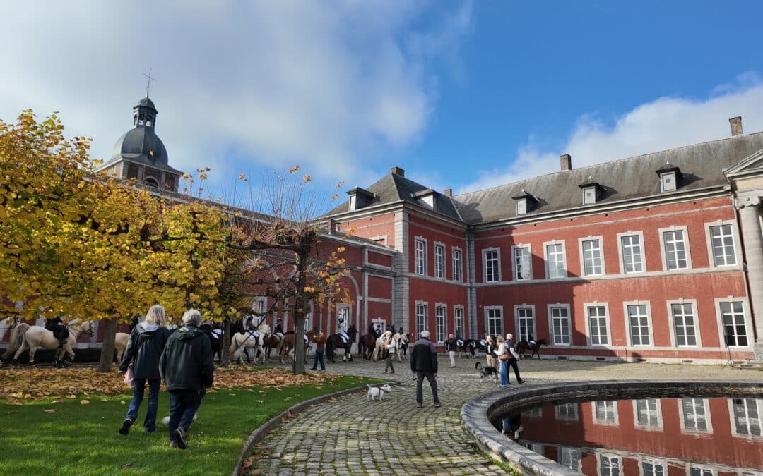 vue sur l'abbaye pendant la saint-hubert 2025