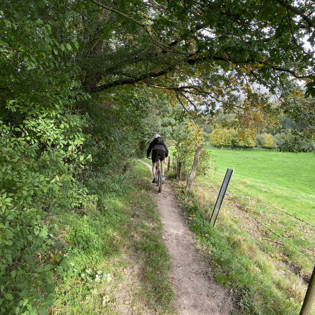 vélo sentier à Gembloux dans les bois