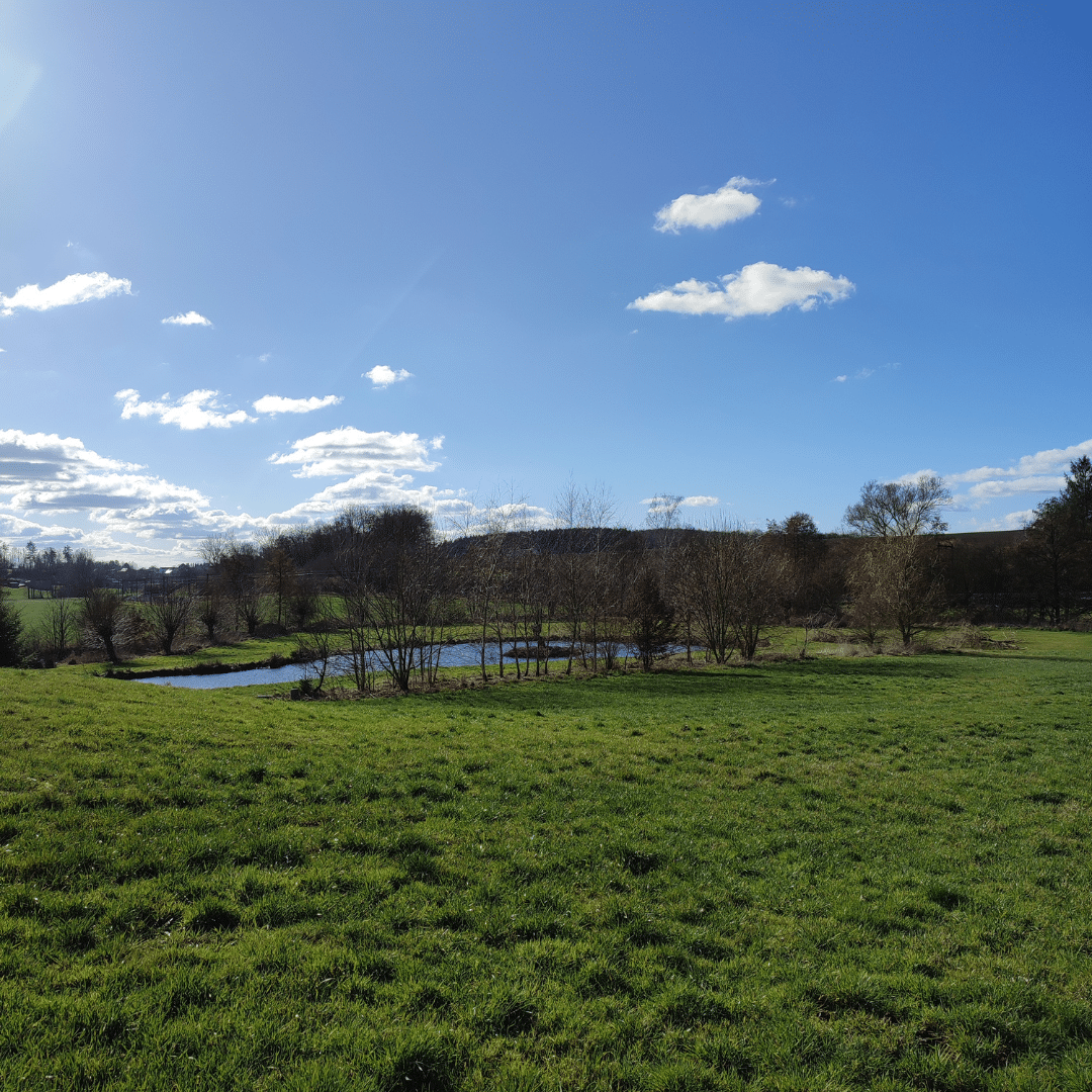 balade coutelier des bois avec vue sur l'eau et les champs