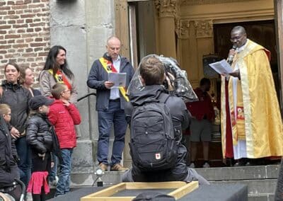 Tour Saint-Guibert à Gembloux avec le doyen et Emmanuel Delsaute