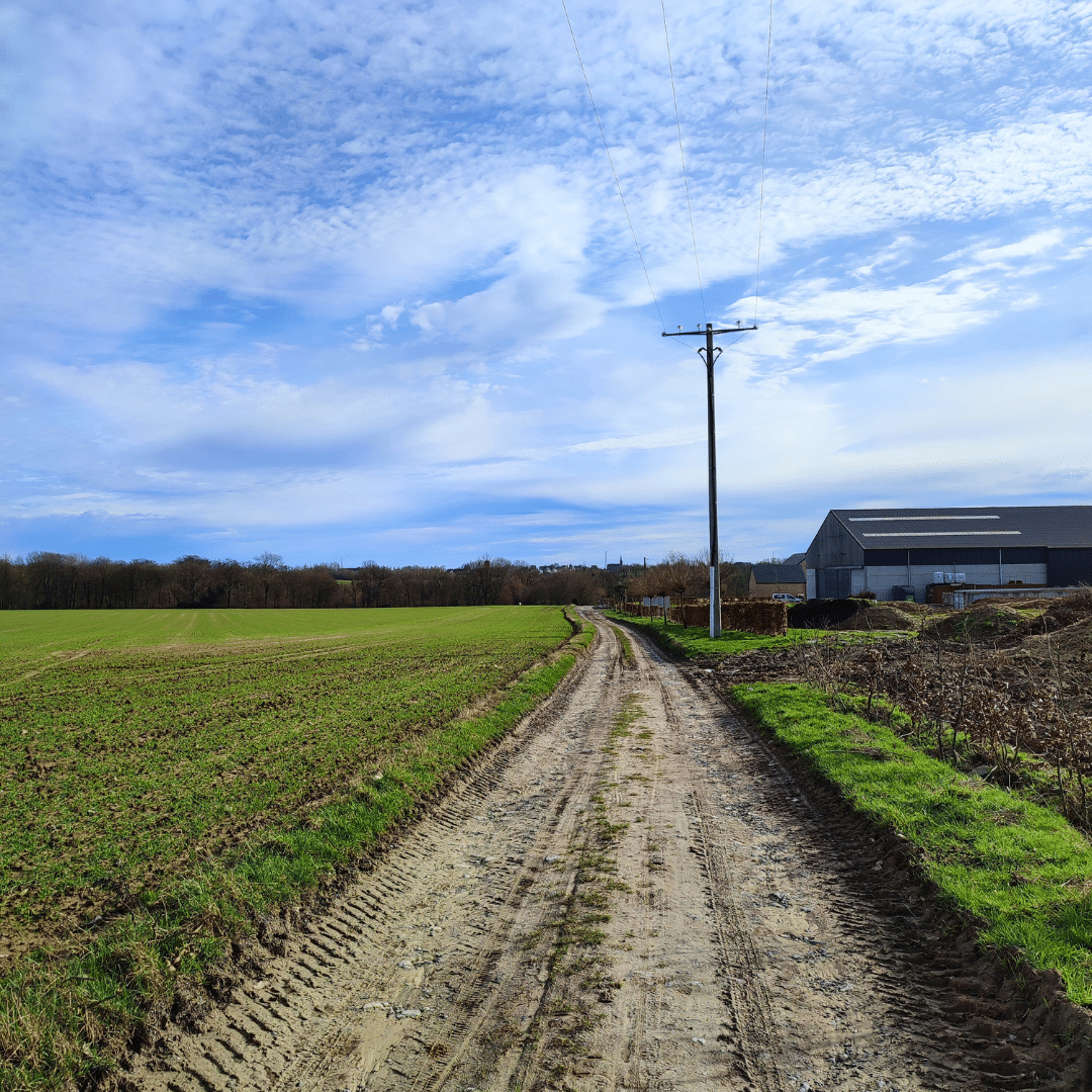vue sur la campagne à Bossière