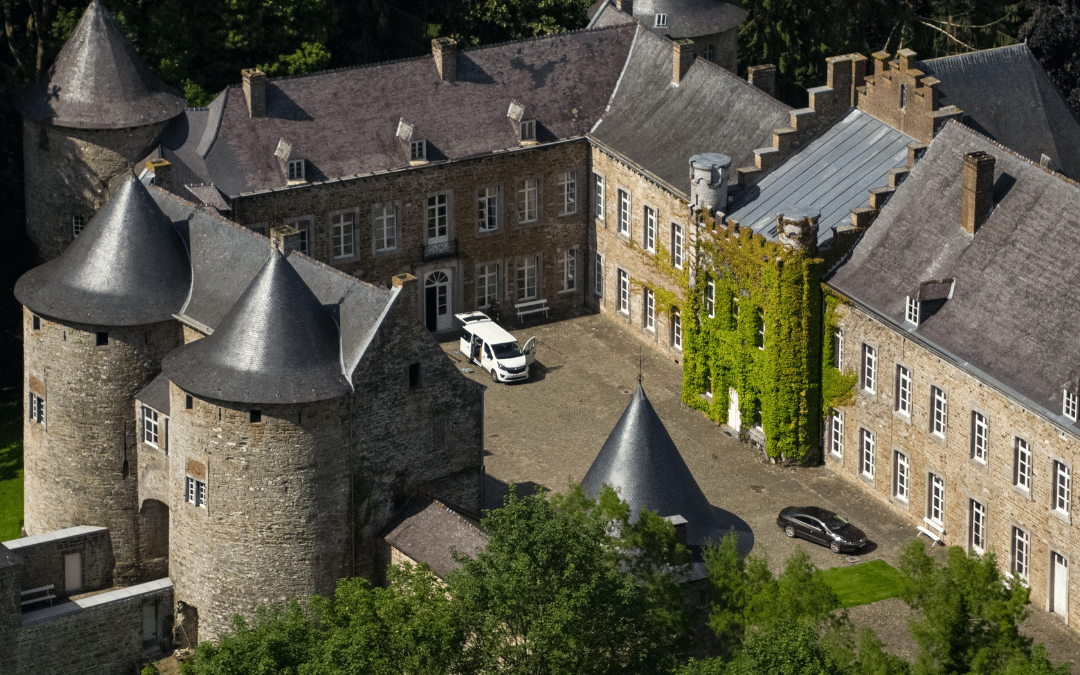 Vue aérienne Château de Corroy-le-Château
