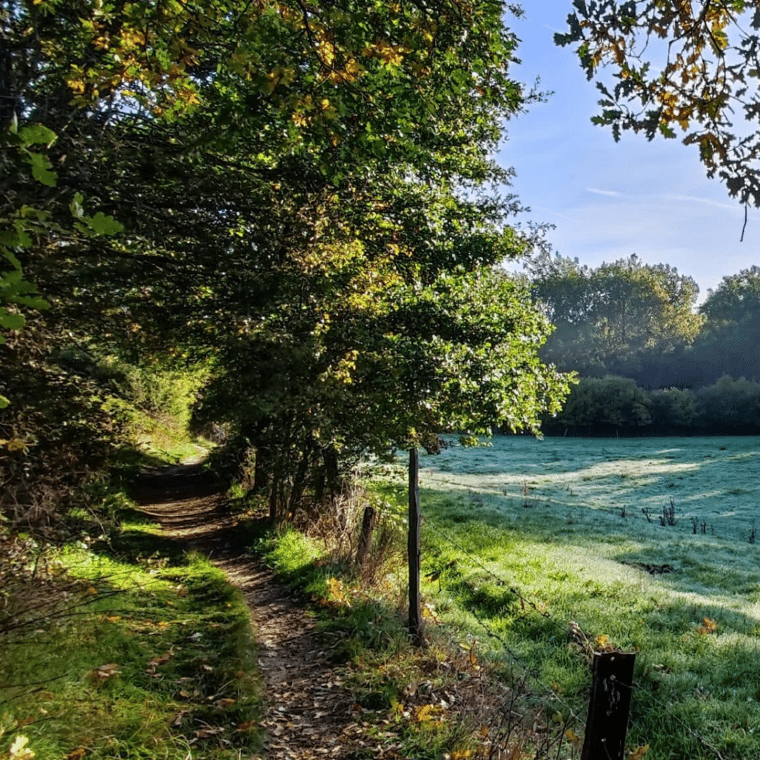 Vue sur la campagne près de la Large Eau