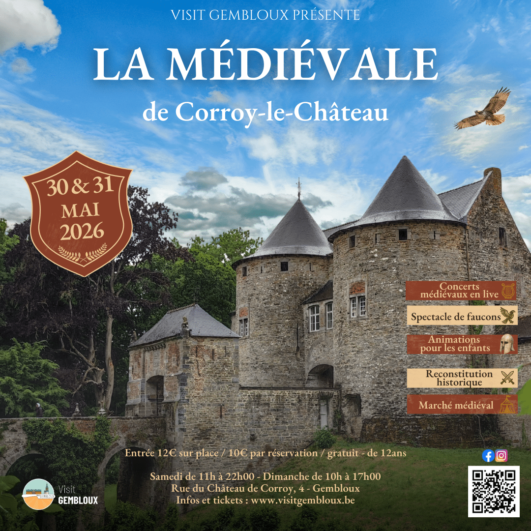 affiche de la prochaine édition de la médiévale de corroy-le-château
